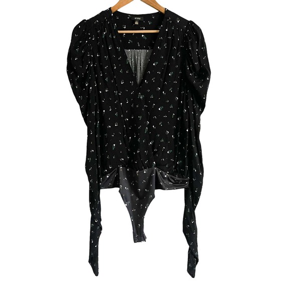 AFRM Tops - AFRM Danna Puff Long-Sleeve Bodysuit, L